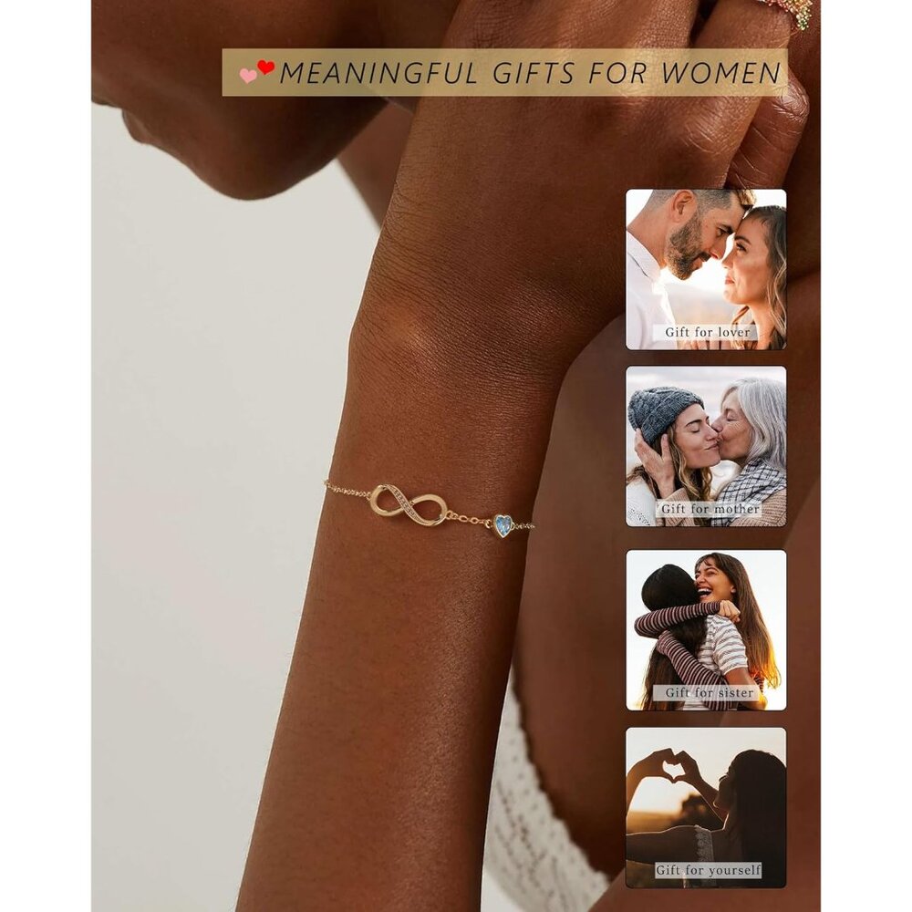 Stocking Stuffers Infinity Birthstone Bracelets F… - image 6